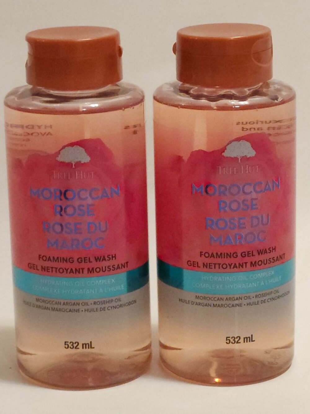 Tree Hut Moroccan Rose Foaming Gel Wash (532 mL / 18 fl oz) LOT of 2